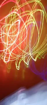 Color magic line. abstract pattern. night party or shutter bulb motion effect Stock Photos