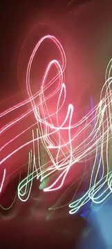 Color magic line. abstract pattern. night party or shutter bulb motion effect Stock Photos