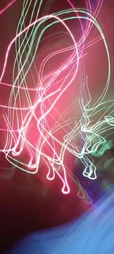 Color magic line. abstract pattern. night party or shutter bulb motion effect Stock Photos