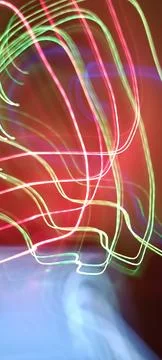 Color magic line. abstract pattern. night party or shutter bulb motion effect Stockfoto's
