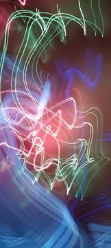 Color magic line. abstract pattern. night party or shutter bulb motion effect Stock Photos