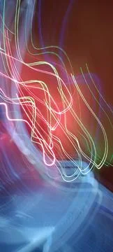 Color magic line. abstract pattern. night party or shutter bulb motion effect Stock Photos
