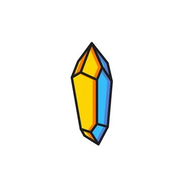 Color Magic stone icon isolated on white background. Fantasy crystal. Jewel.. Stock Illustration