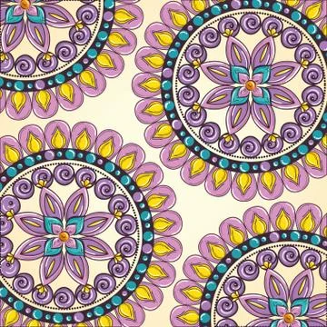 Color mandala pattern background Stock Illustration