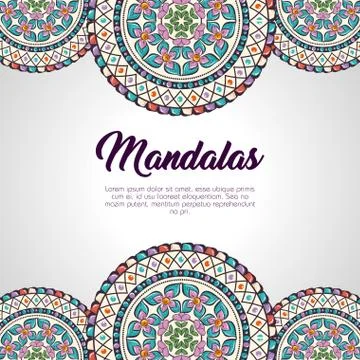 Color mandala pattern background Stock Illustration