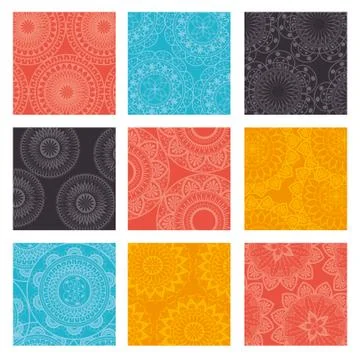 Color mandala pattern background 스톡 일러스트