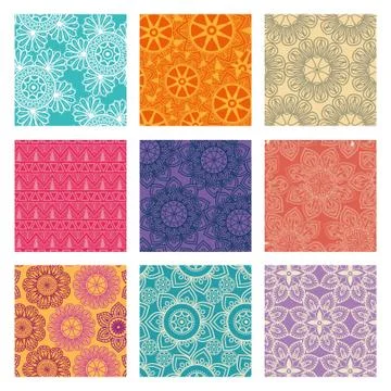 Color mandala pattern background Illustrazione stock
