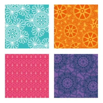 Color mandala pattern background Stock Illustration