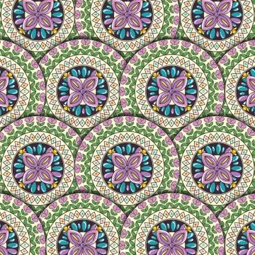 Color mandala pattern background Stock Illustration