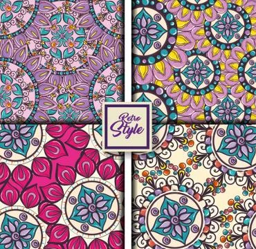 Color mandala pattern background Stock Illustration