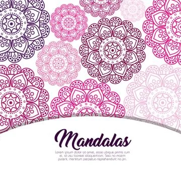Color mandala pattern background Stock Illustration