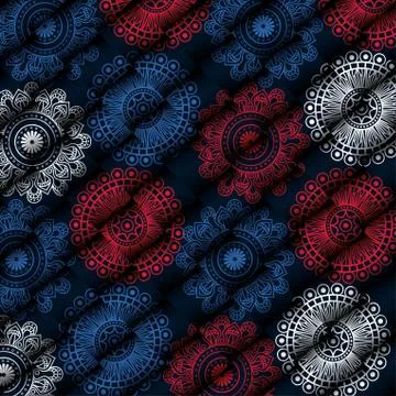 Color mandala pattern background Illustrazione stock
