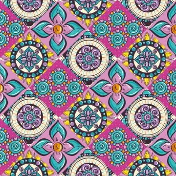 Color mandala pattern background Illustrazione stock