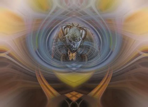 Color manipulation image. 库存插图