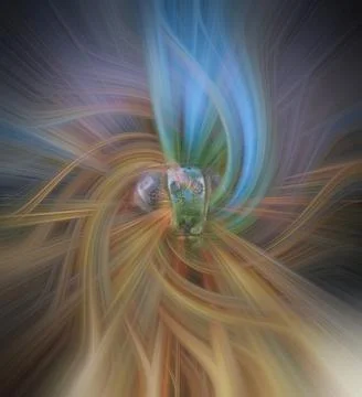 Color manipulation image. 库存插图