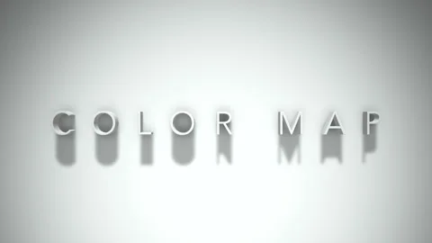 Color map 3D title animation with shadows on a white background Vidéo 297467428