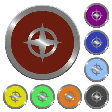 Color map directions buttons Stock Illustration