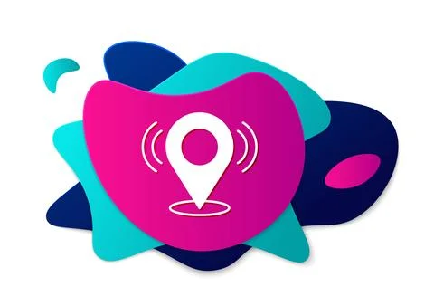 Color Map pin icon isolated on white background. Navigation, pointer, location Stock Illustration