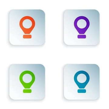 Color Map pin icon isolated on white background. Navigation, pointer, locat.. Stockillustratie