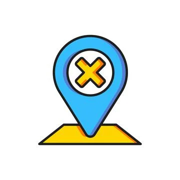 Color Map pin icon isolated on white background. Navigation, pointer, locat.. Stock Illustration