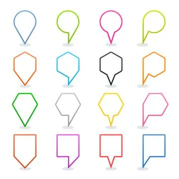 Color map pin icon with shadow on white Иллюстрация