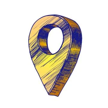 Color Map Pointer Gps Location Modern Symbol Vector 스톡 일러스트