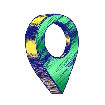 Color Map Pointer Gps Location Sign Detail Symbol Stockillustratie