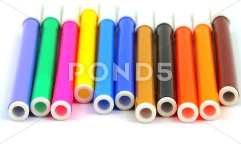 Color markers Stock Photos