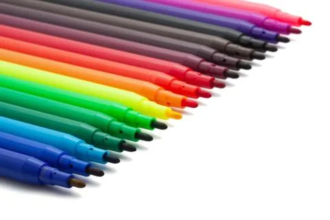 Color markers Stock Photos
