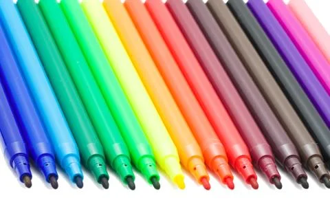 Color markers Stock Photos