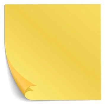Color memo. Blank reminder note. Yellow paper イラスト素材