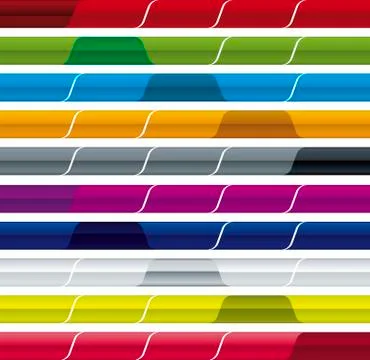 Color menu bars in shiny and clean aspect. Stock Illustration