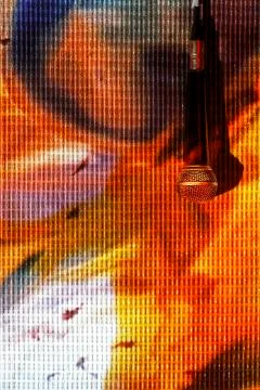 Color microphone background Foto stock