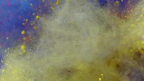 Color mix slow motion of colored powder Stock Footage 159312778