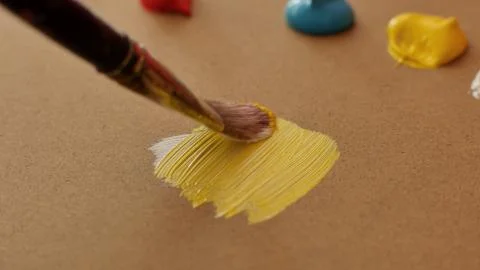Color on a mixed pallet Stock Photos