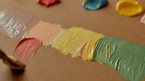 Color on a mixed pallet Stock Photos
