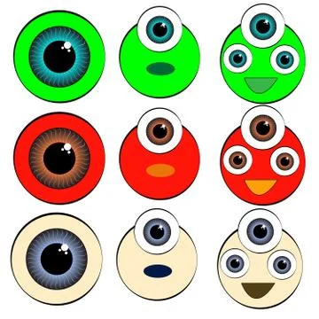 Color monster on white background Stock Illustration