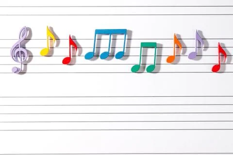 Color Musical Notes Stock Photos
