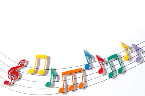 Color Musical Notes Stock Photos