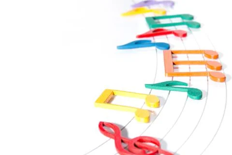 Color Musical Notes Stock Photos