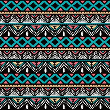 Color native ethnic seamless pattern Illustrazione stock