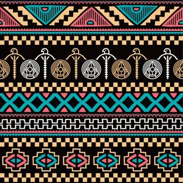 Color native ethnic seamless pattern Illustrazione stock