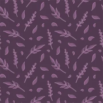 Color natural vector seamless pattern other leaves Stock Illustration