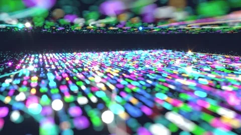 Color neon curve lines machine learning bg able to loop endless Stock Footage 336332479