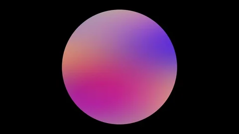 Color Neon Gradient Circle Moving Trendy Sphere Loop Background Stock Footage 129278262