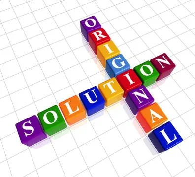 Color original solution like crossword Illustrazione stock