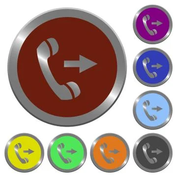 Color outgoing call buttons Illustrazione stock