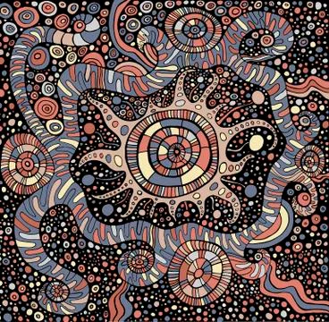 Color page abstract pattern. Stock Illustration