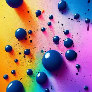 Color paint drops, paint splash. Stock Illustration