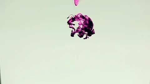 Color paint drops in water Stock Footage 122487828